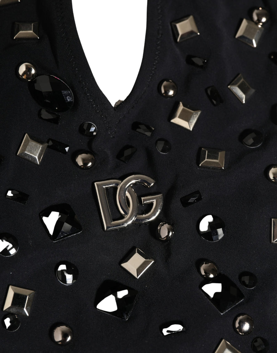 Dolce & Gabbana 75% Nylon one-piece swimsuit in black