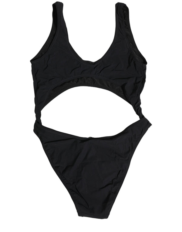 Dolce & Gabbana 82% Nylon one-piece swimsuit in black
