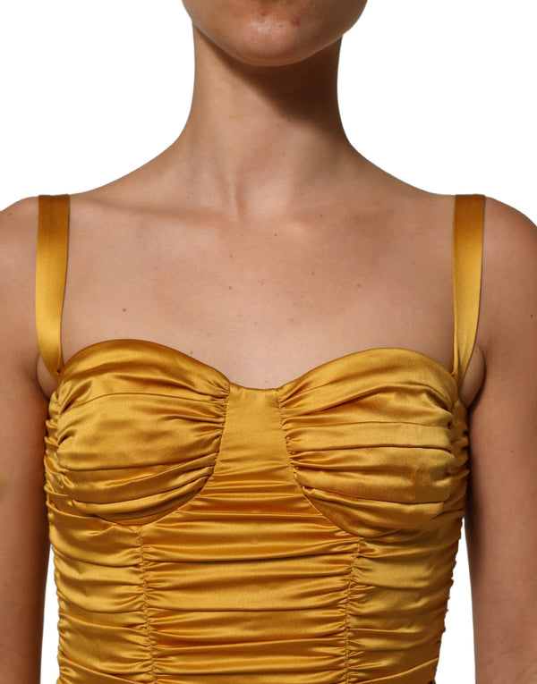 Dolce & Gabbana 96% Silk dress in gold