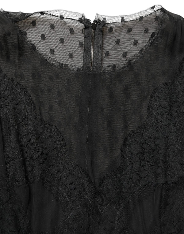 Dolce & Gabbana 70% Silk 15% Cotton 15% Nylon dress in black