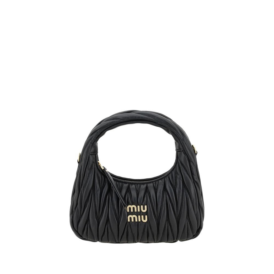 Miu Miu 100% Calf Leather Bos Taurus shoulder bag in black