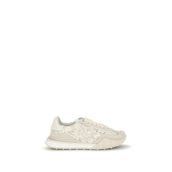 Dolce & Gabbana UPPER 50% Calf Leather Bos Taurus 50% Polyester SOLE 100% Rubber sneaker in beige