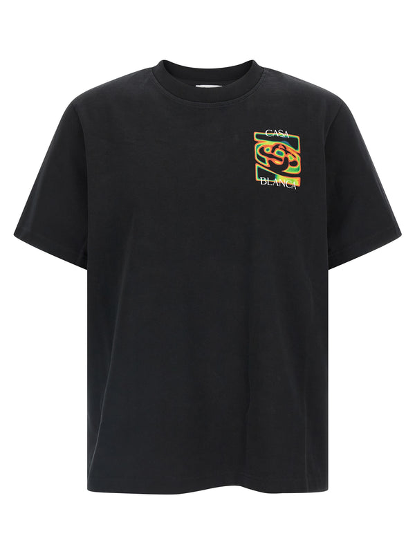 Casablanca 100% organic cotton t-shirt in black