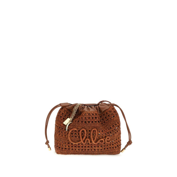 Chloé 100% Raffia shoulder bag in brown