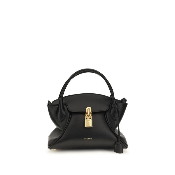 Balmain 100% Calf Leather Bos Taurus shoulder bag in black