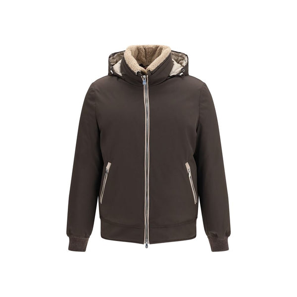 Brunello Cucinelli Outer 88% Polyamide 12% Elastane down jacket in brown