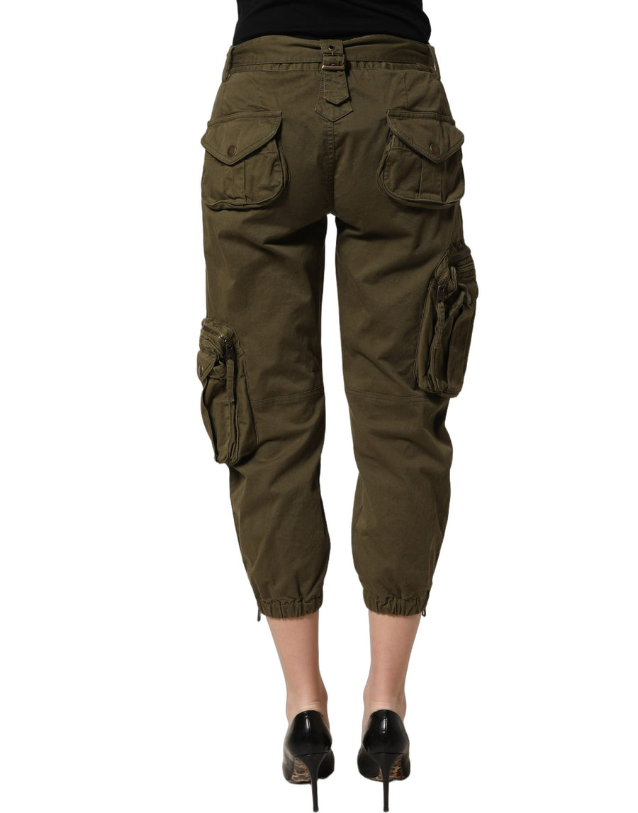 Dolce & Gabbana 95% Cotton cargo pants in green