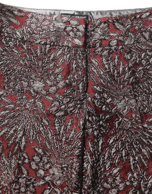 Dolce & Gabbana 51% Acetate 24% Polyester 13% Silk 12% Nylon; Lining: 93% Silk 7% Elastane trousers in burgundy