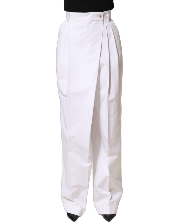 Dolce & Gabbana 97% Cotton trousers in white