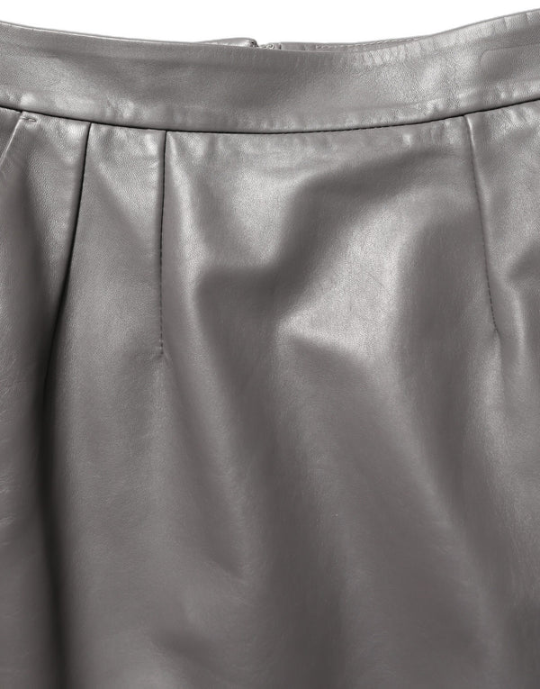 Dolce & Gabbana 70% Lamb Leather skirt in gray