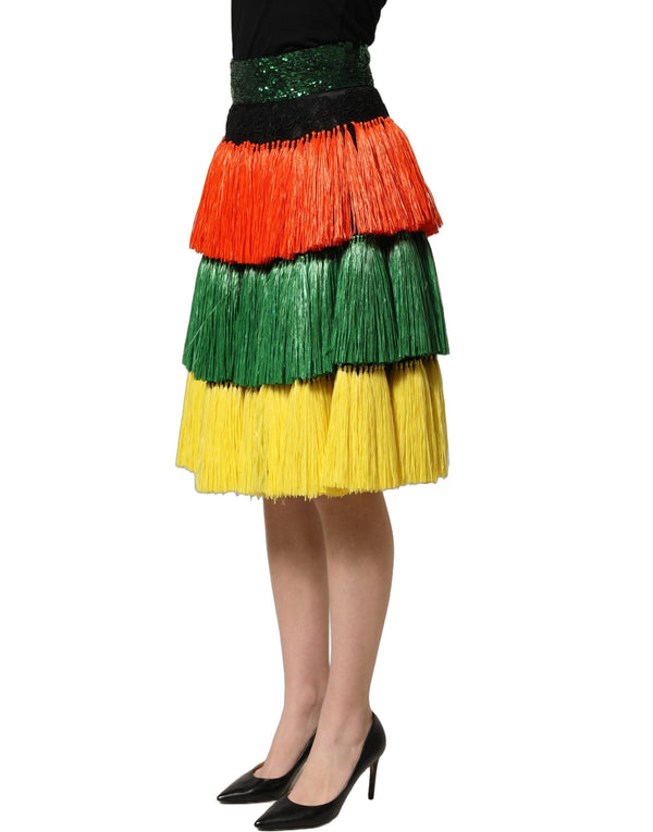 Dolce & Gabbana 100% Silk (exterior and lining) skirt in multicolor
