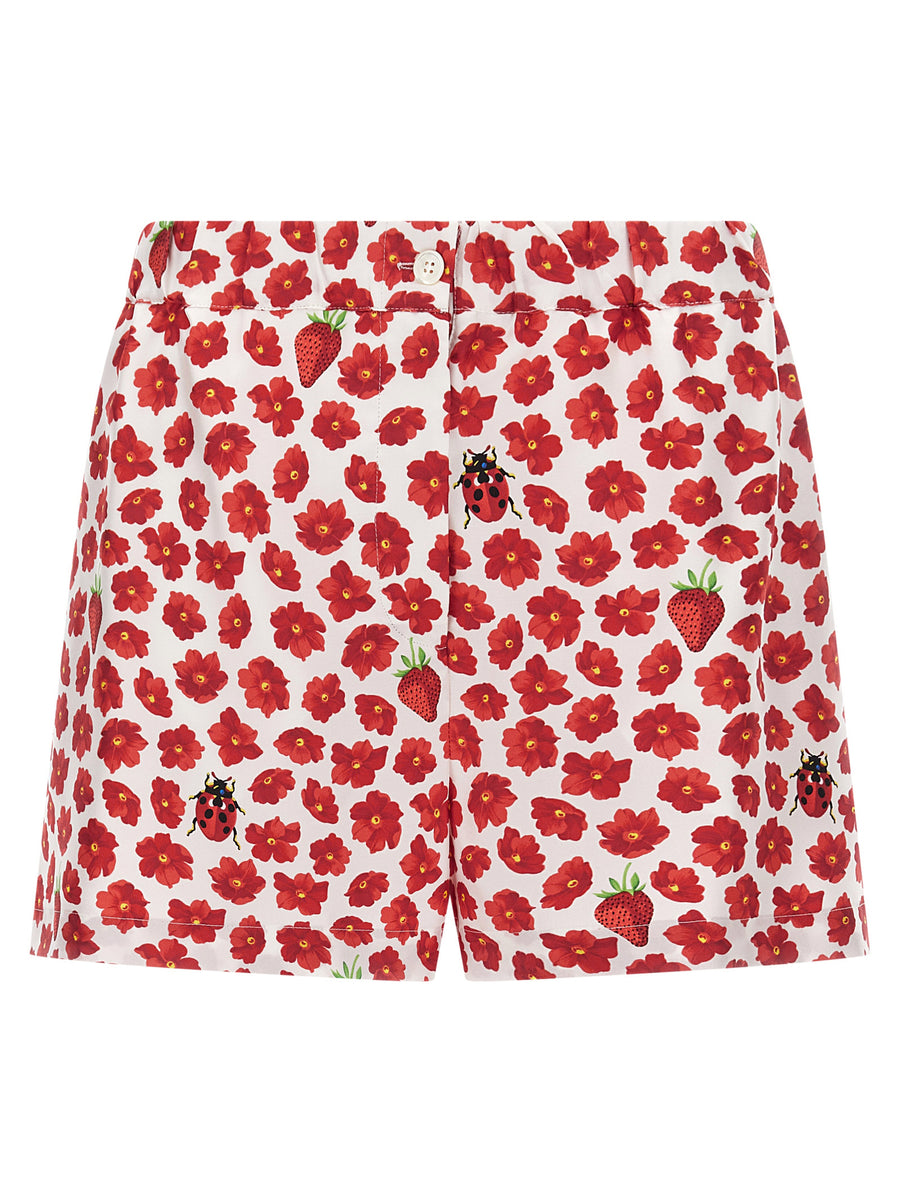 Versace 100% silk bermuda shorts in multicolor