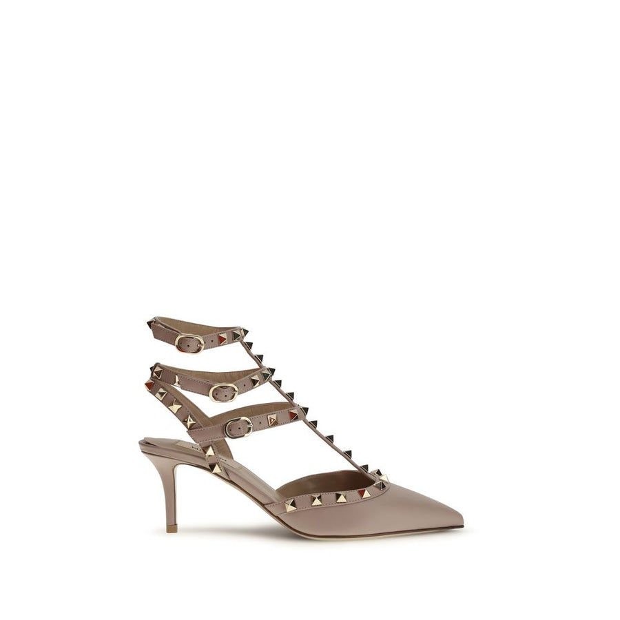 Valentino Garavani 100% Calf Leather Bos Taurus heel in beige