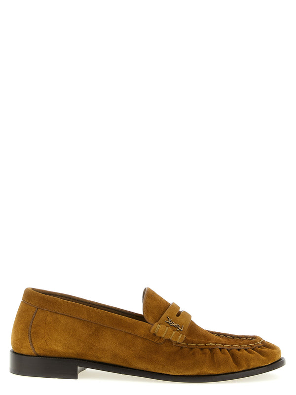 Saint Laurent 100% Calfskin Leather loafer in brown