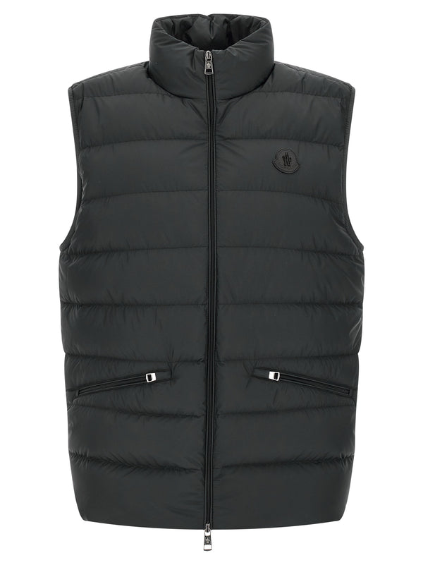 Moncler 100% Polyester vest in black