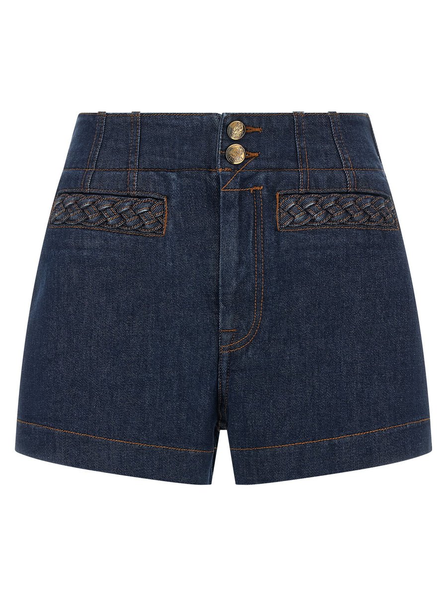 Zimmermann 82% cotton bermuda shorts in blue