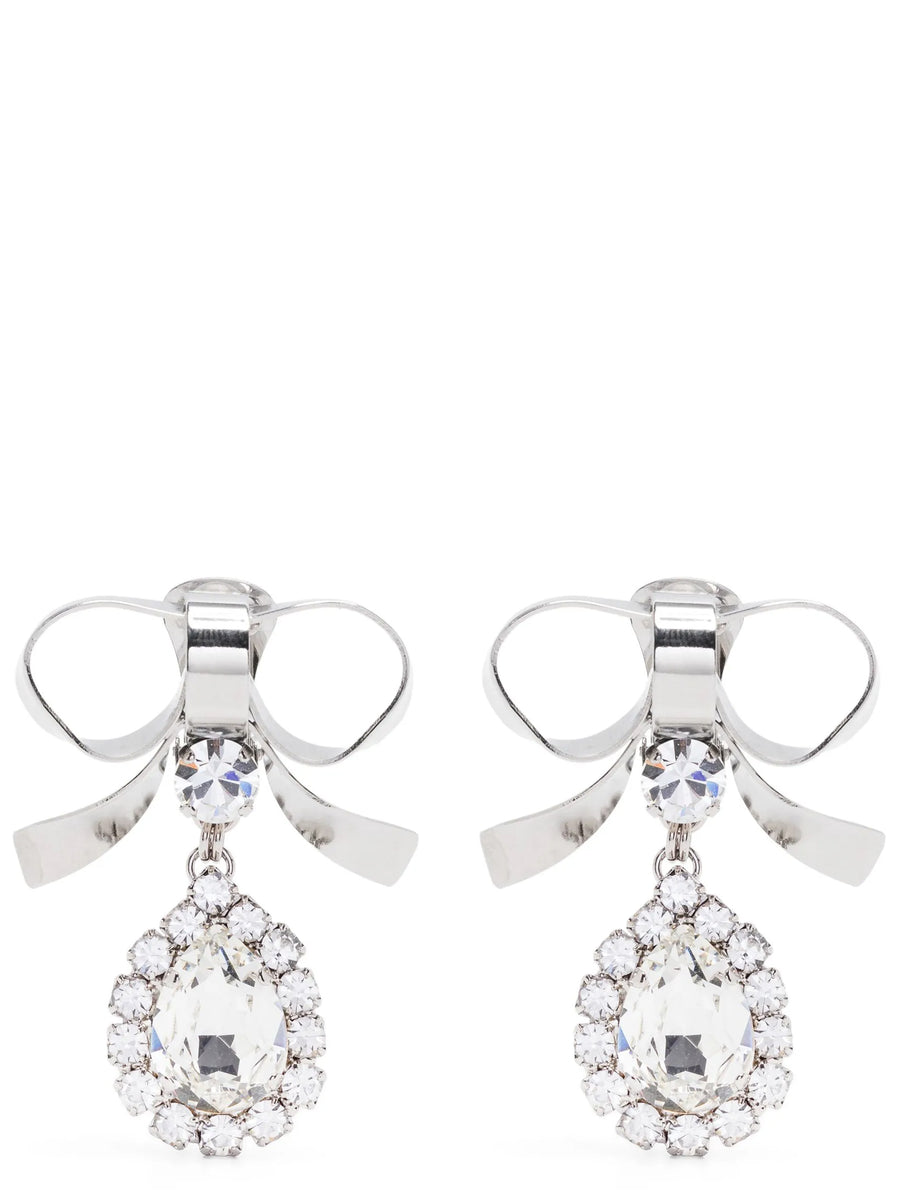 Alessandra Rich 60% Glass earrings in silver
