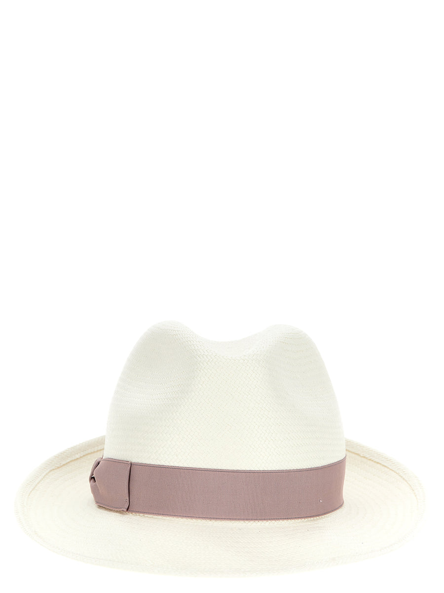 Borsalino BO307582BM 100% hay fedora in cream