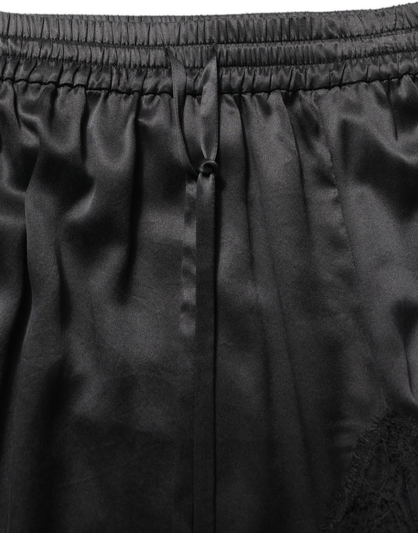 Dolce & Gabbana 100% Silk (shell and lining) skirt in black