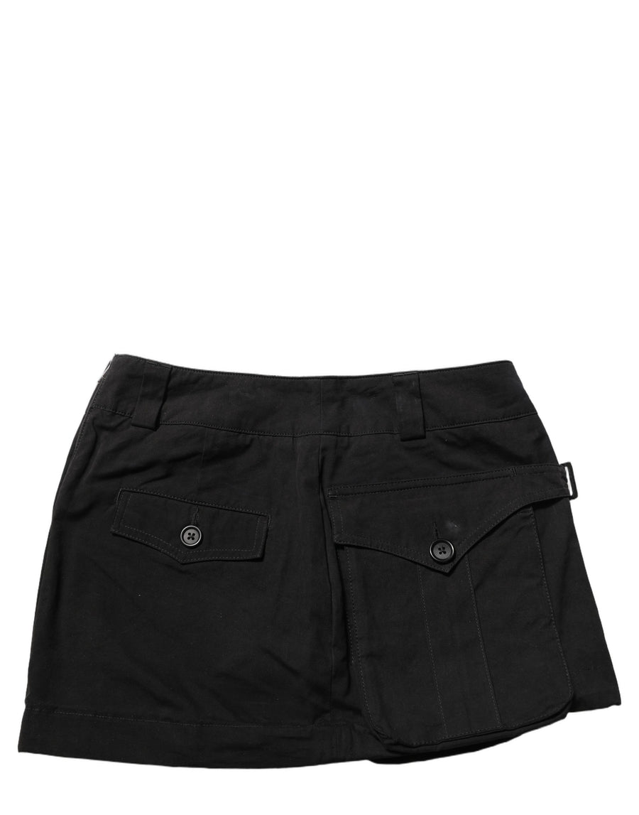 Dolce & Gabbana 100% Cotton mini skirt in black