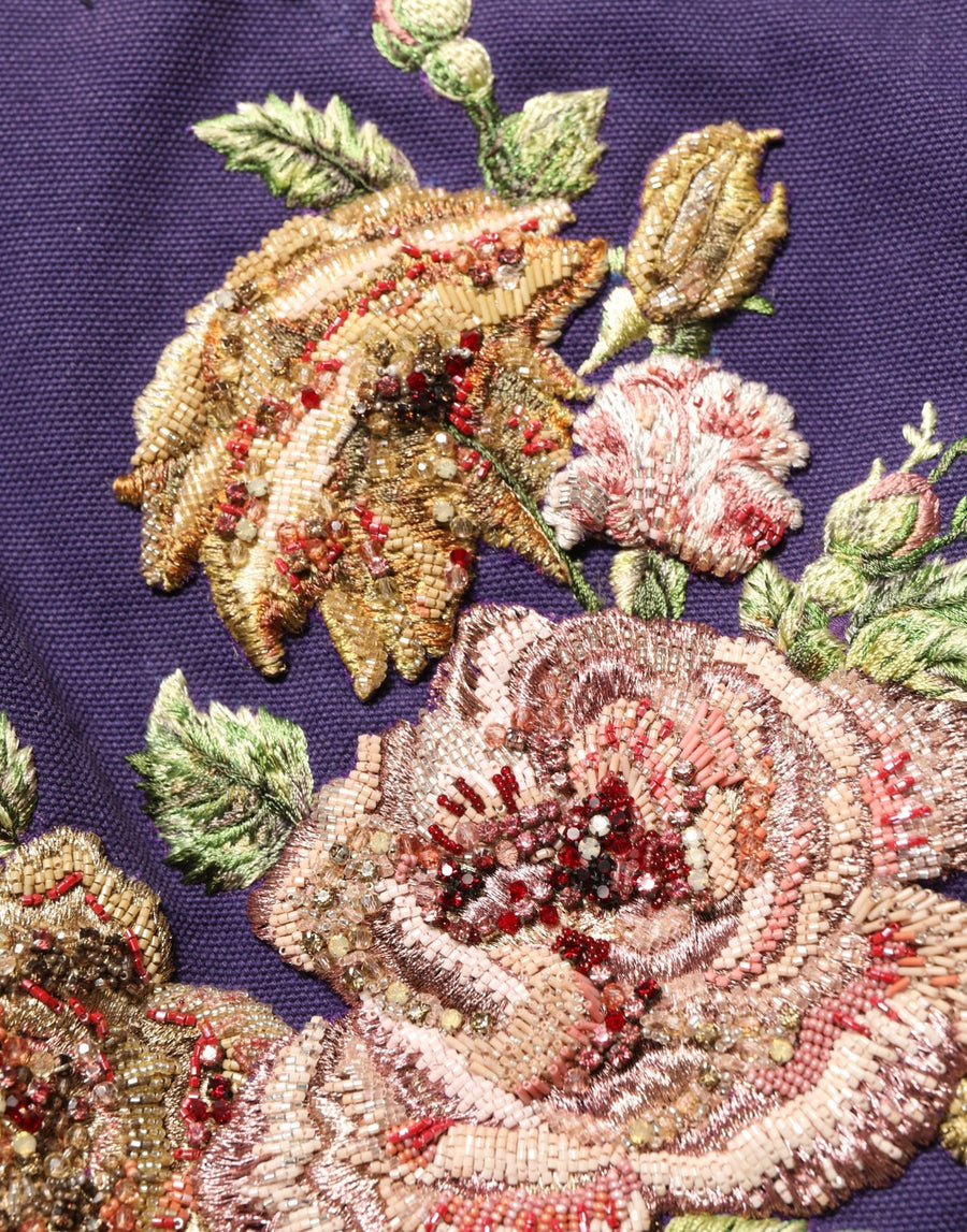 Dolce & Gabbana 100% Cotton (external); 94% Silk skirt in purple