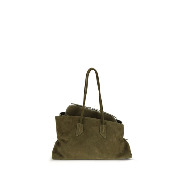 The Attico 100% Calf Leather Bos Taurus shoulder bag in green