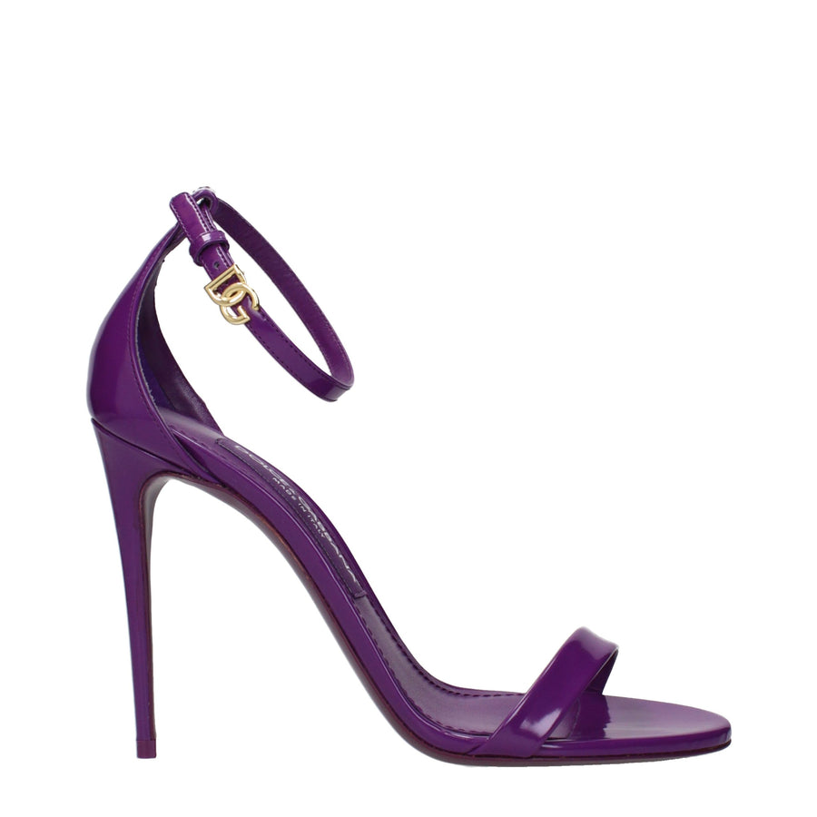 Dolce & Gabbana Leather heel in purple
