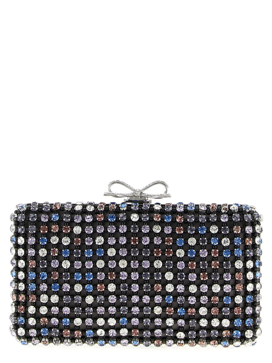 Self-Portrait 93% polyester clutch in black