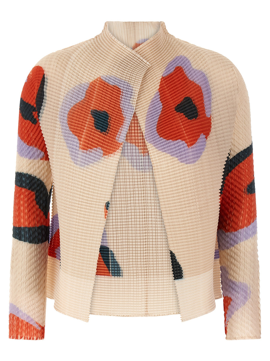 Issey Miyake 100% polyester (recycled) cardigan in beige