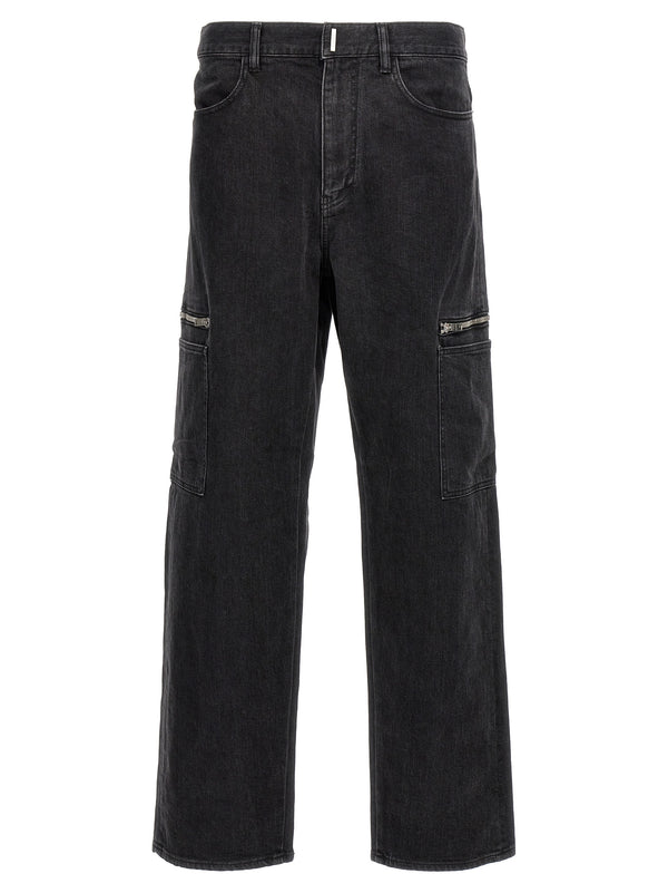 Givenchy 100% Cotton cargo pants in black