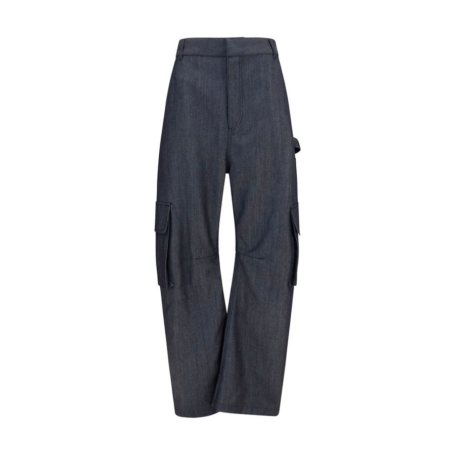 Balenciaga 100% Wool Ovis Aries cargo pants in blue