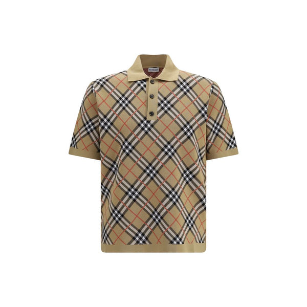 Burberry 93% Cotton polo shirt in beige