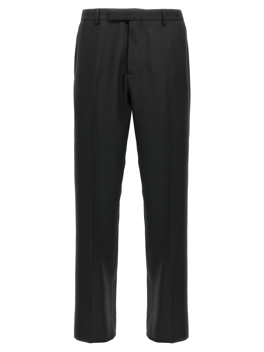 Gucci 100% Polyester trousers in black