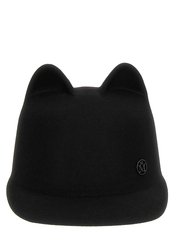 Maison Michel MA304383BM 100% rabbit felt beanie in black