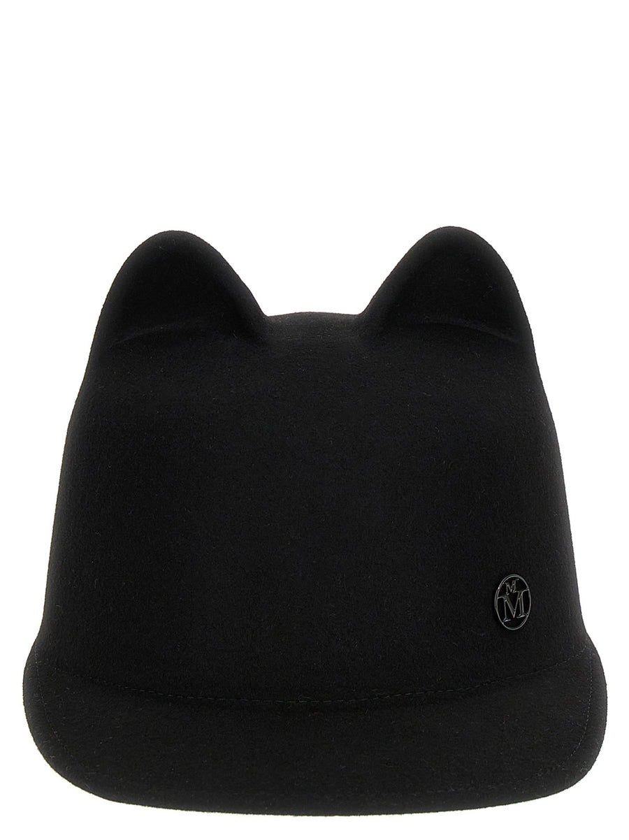 Maison Michel MA304383BM 100% rabbit felt beanie in black