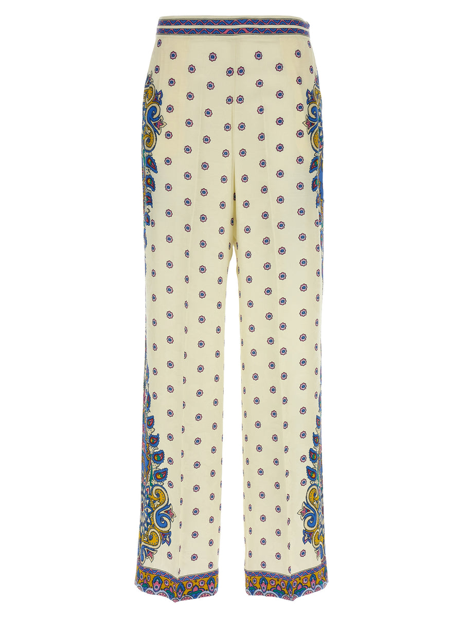 Etro 65% Viscose trouser in white