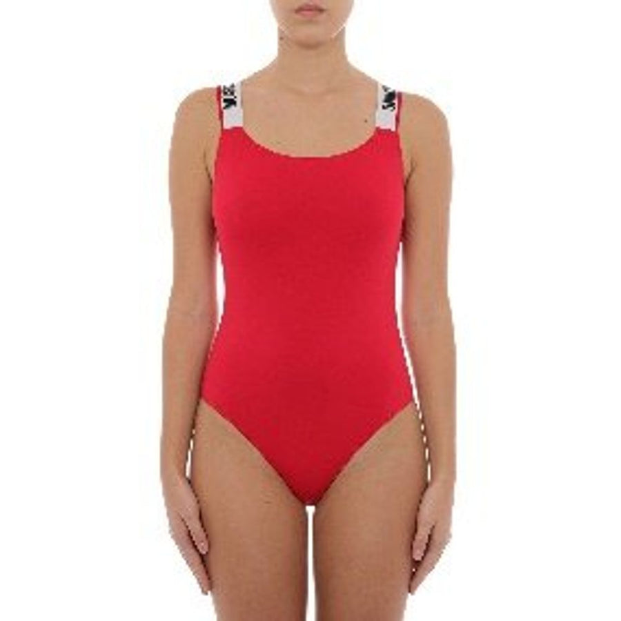 Moschino 95% Cotton swimsuit in red