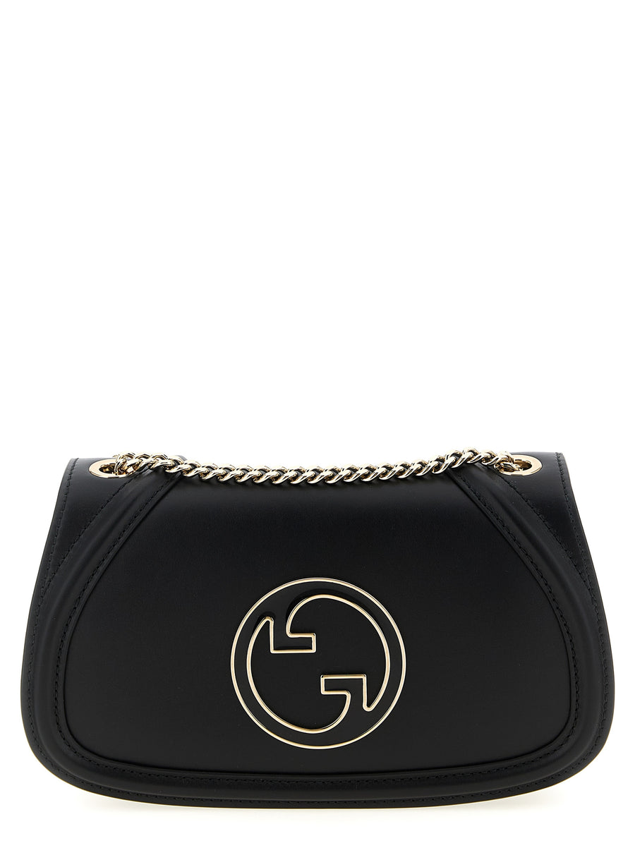 Gucci 100% calfskin leather shoulder bag in black