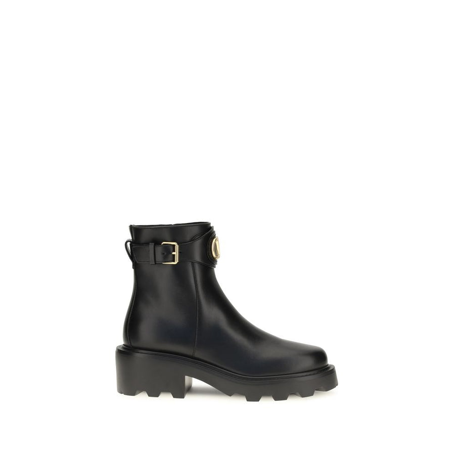 Valentino Garavani Upper 100% Calf Leather Bos Taurus ankle boot in black