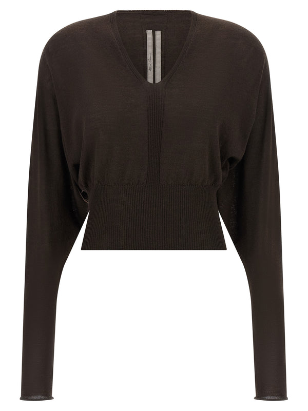 Rick Owens 100% virgin wool shirt in brown