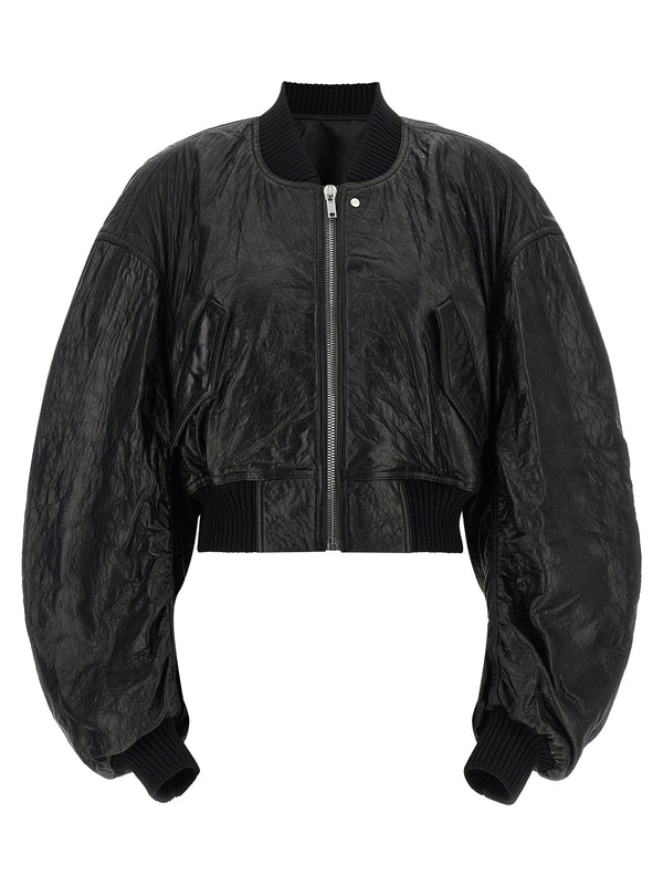 Rick Owens 100% Lamb Leather jacket in black