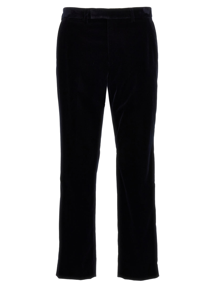 Gucci 98% cotton trousers in black