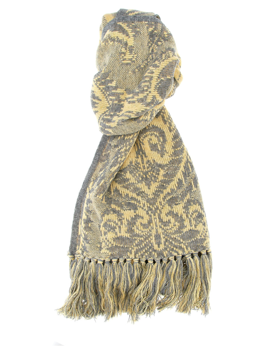 Etro 100% Wool scarf in gold