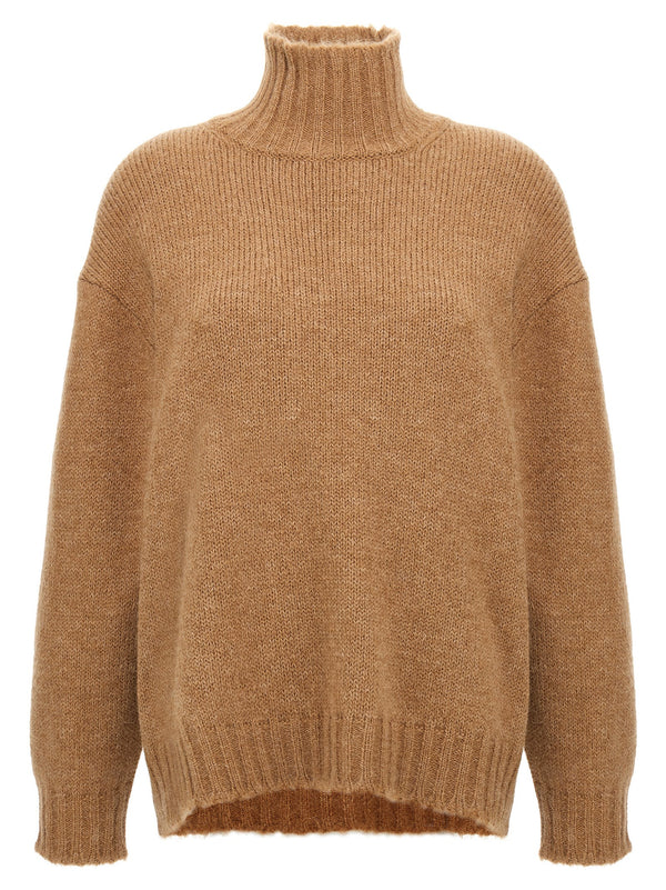 Jil Sander 80% alpaca wool sweater in beige