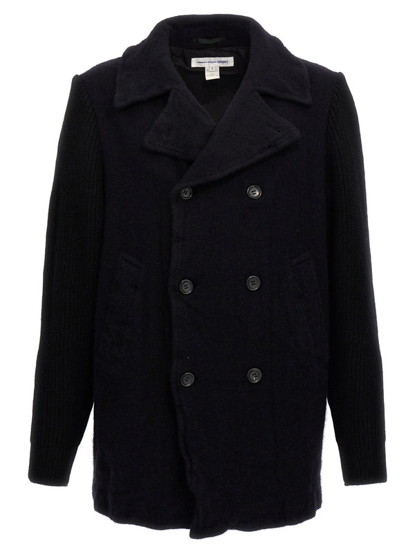Comme des Garçons 90% Wool coat in black