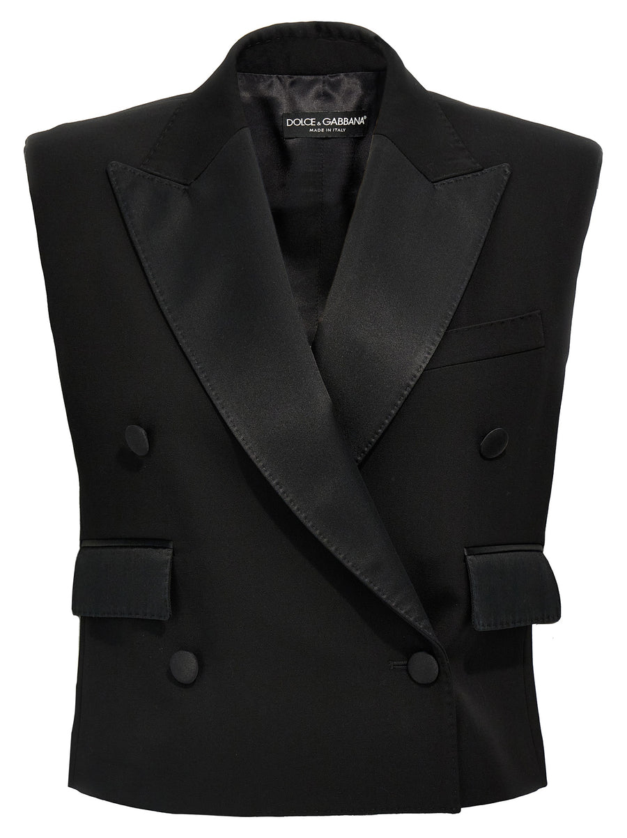 Dolce & Gabbana 50% silk vest in black