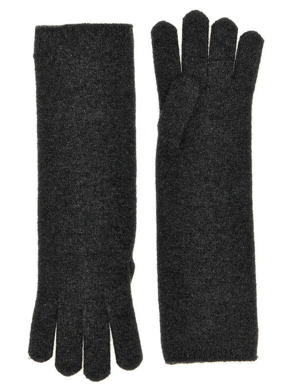 Max Mara 100% cashmere gloves in gray