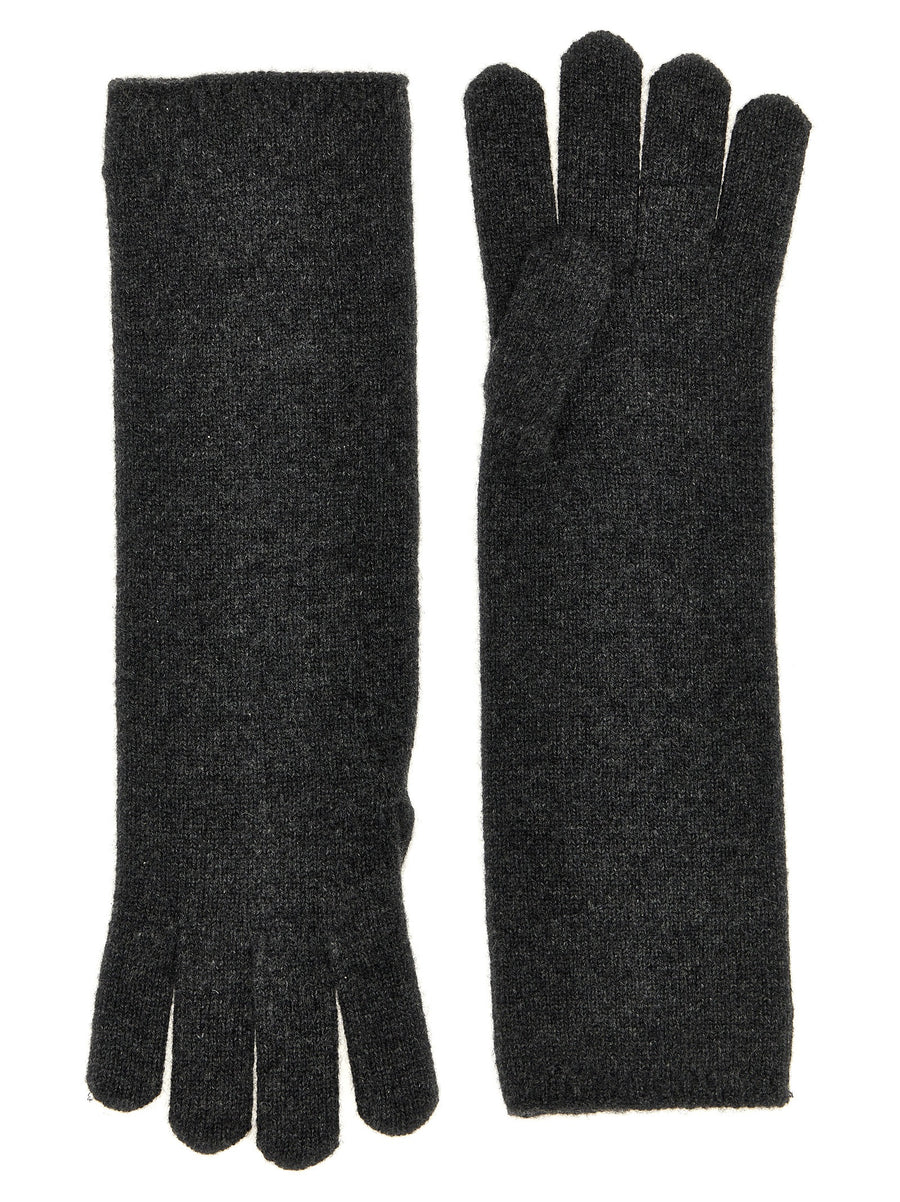 Max Mara 100% cashmere gloves in gray