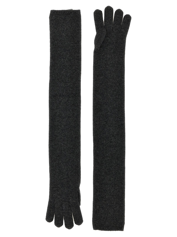 Max Mara 100% cashmere gloves in gray