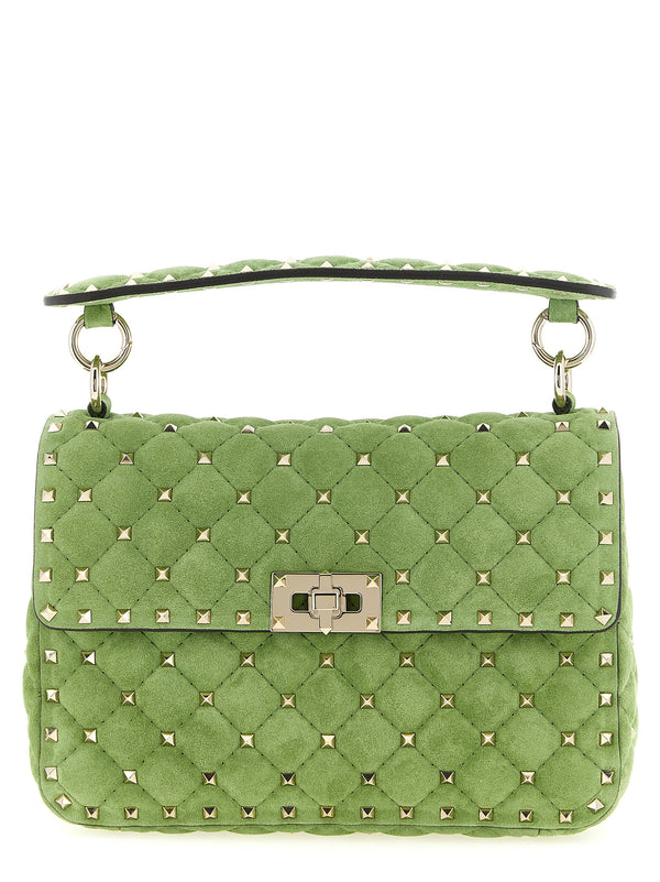Valentino Garavani 100% calfskin leather shoulder bag in green